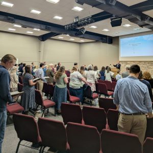 Family worship at Emmanuel Baptist Church in Kings Mountain